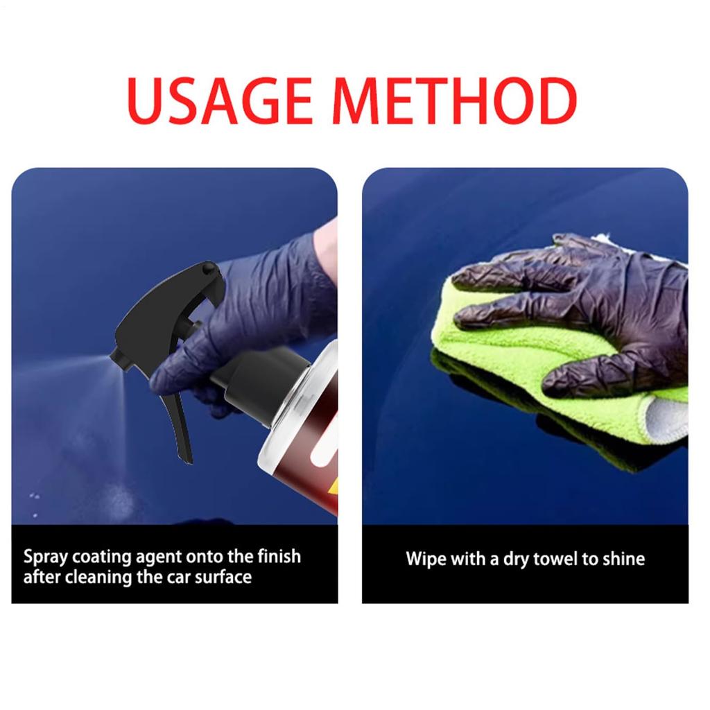 Autolackversiegelungsspray 100ml, Wetterbeständige Reinigung und Werkzeug, Hochglanzfinish für Automobildetailling, Langlebiges Glas, Karosserierestaurierungszubehör