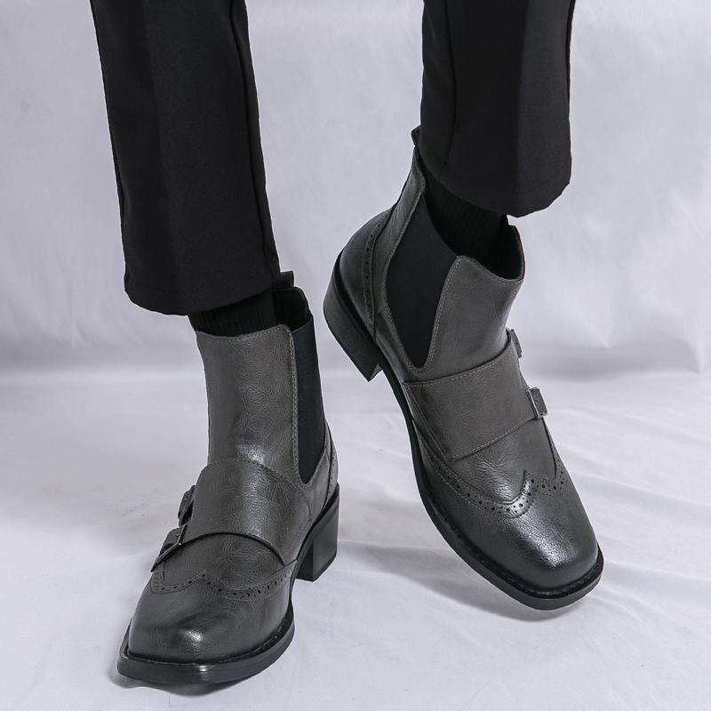 Brand Business Casual High Top Leather Boots Fashionable and Comfortable Outdoor Motorcycle Boots High-quality Chelsea Men Boots