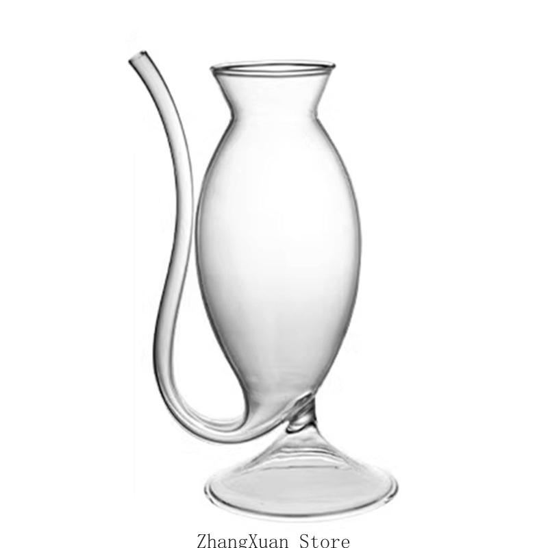 Efficient Cocktails Glass Creative Molecular Cocktails Champagnes Glass with Drink Tube for Parties and Special Event