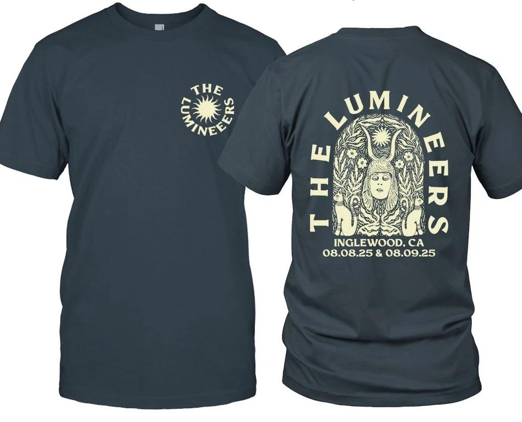 New!!! The Lumineers Tour Inglewood CA Aug 8 9 2026 T-shirt size S-5XL S