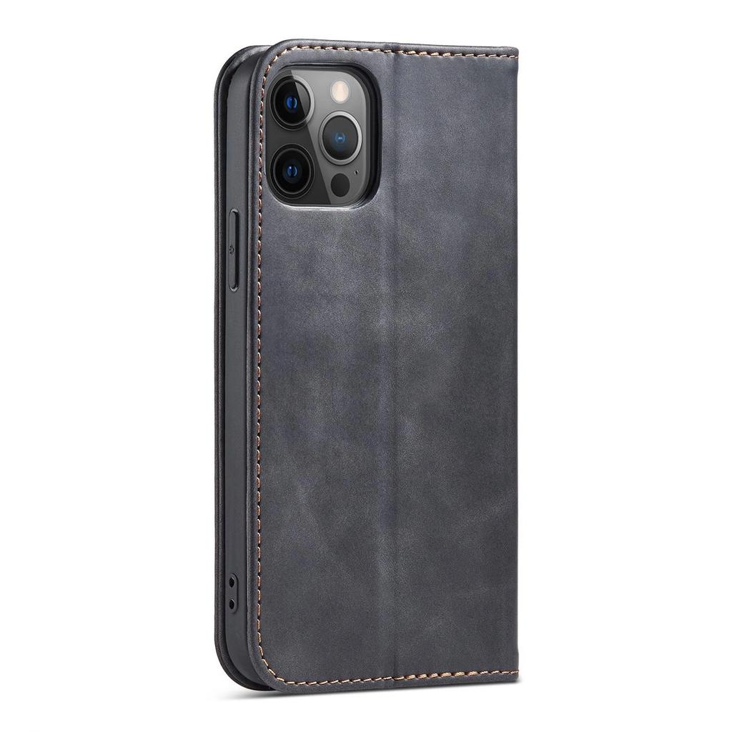 Magnet Fancy Case Etui Do Iphone 12 Pro Max Pokrowiec Portfel Na Karty Kartę Podstawka Czarny