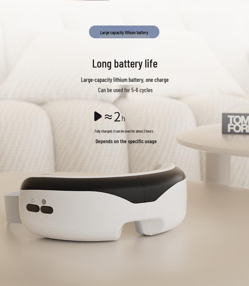 Rechargeable Eye Massager with Heat & Smart Massage for Eye Fatigue Relief