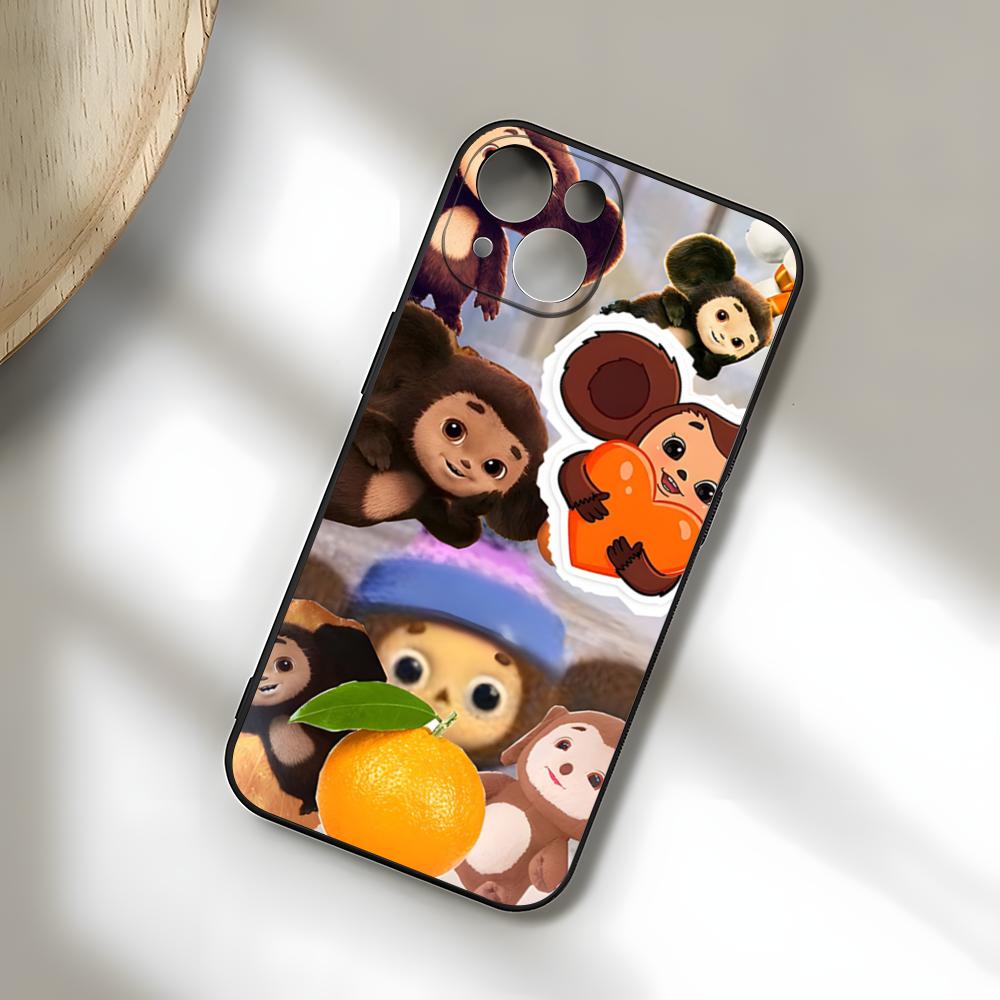 

Чехол для телефона с Чебурашкой C-Cheburashka для iPhone 17 Pro Max 15 Pro 16 14 Plus 12 13 Mini 11 Pro Ударопрочный Мягкий чехол iPhone 17Pro