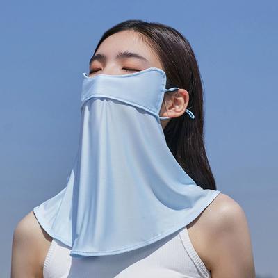 Anti UV Ice Silk Face Cover Summer Neck Wrap Cover Thin Face Sunscreen Veil  for Men Women