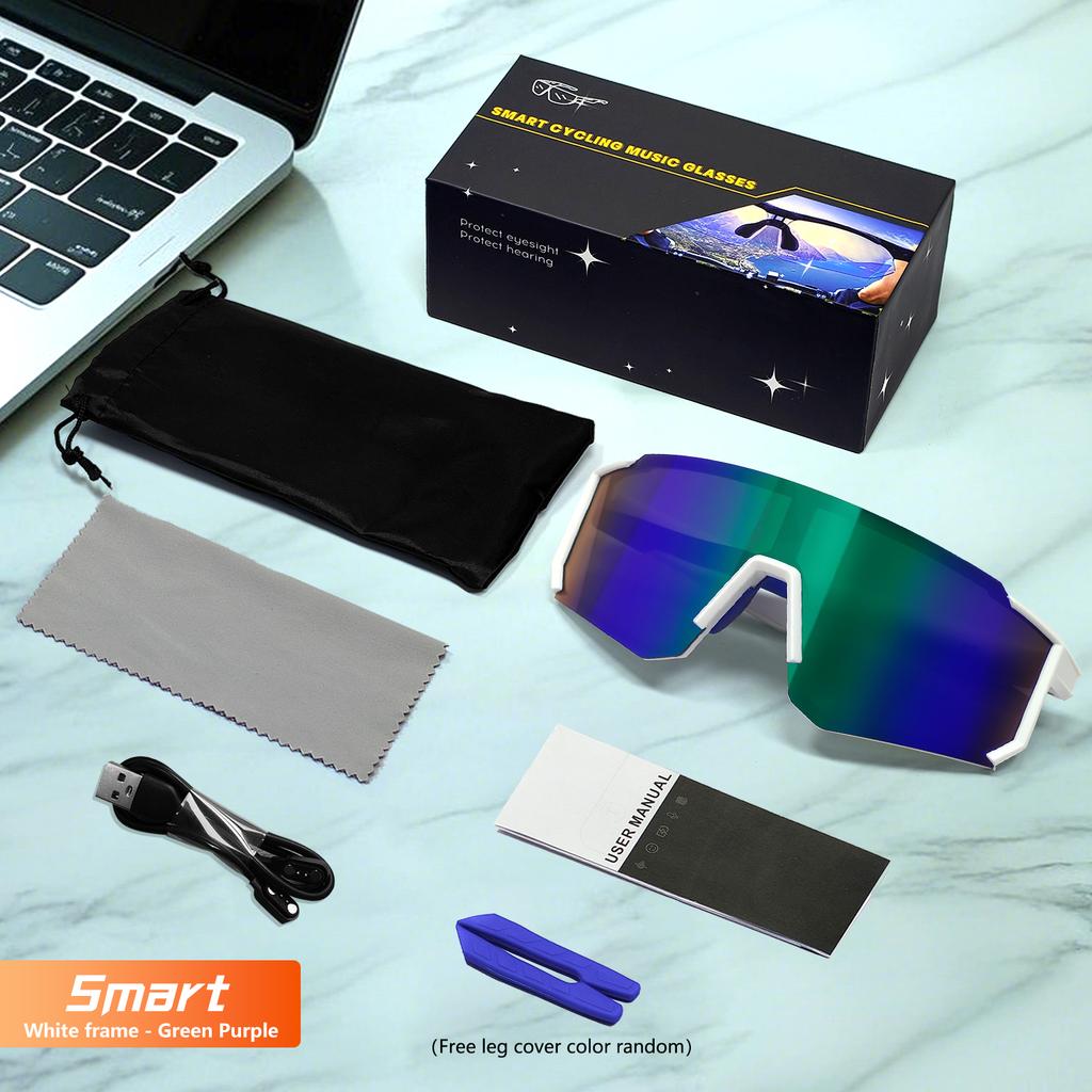 Bisiklet Güneş Gözlüğü Akıllı Bluetooth Gözlük UV400 Koruması Rüzgar Geçirmez Gözlükler Yol Sürüşü Bisiklet Spor Gözlüğü Gözlükler