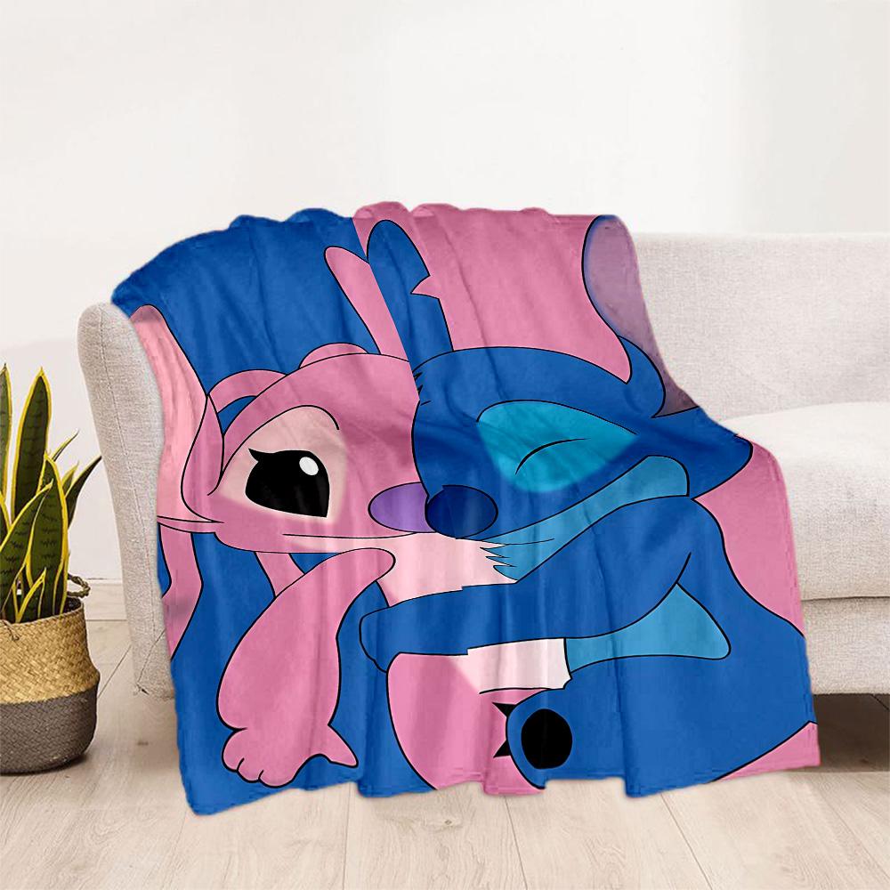 Stitch Angel Blanket Warmthful Decor Suitable for Couch Chair Seaside for All Occasions Playful Design Perfect Gift for Relatives and Friends