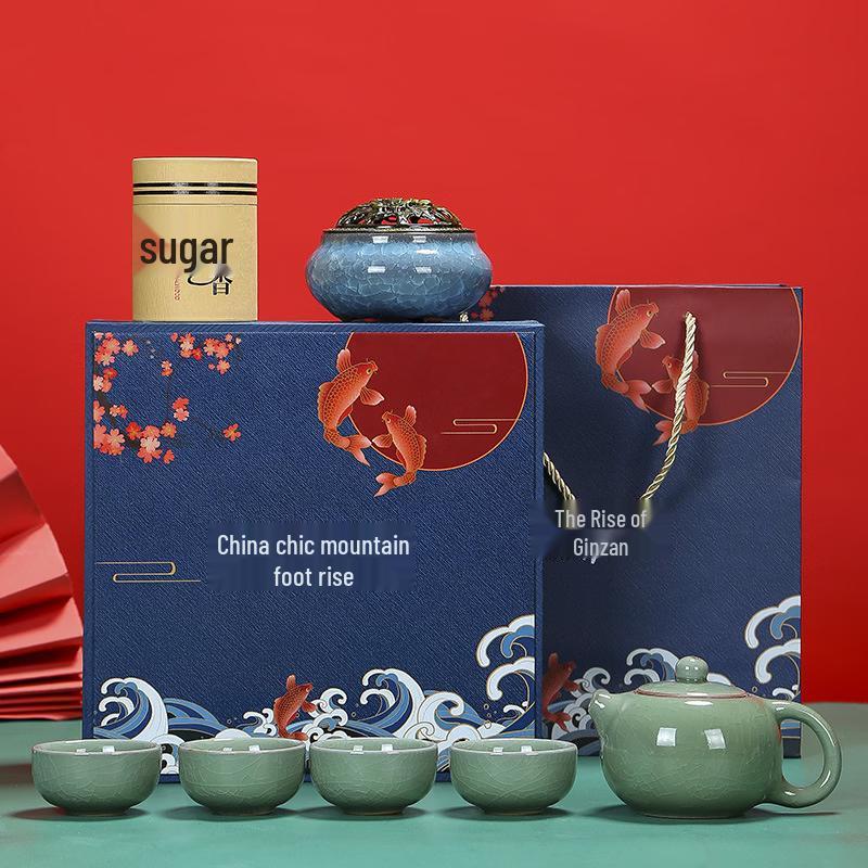 Chaxun Ceramic Kung Fu Tea Set Gift Box