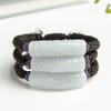 A-Grade Natural Jade Carved Fortune Bracelet with Handwoven Rope - Unisex
