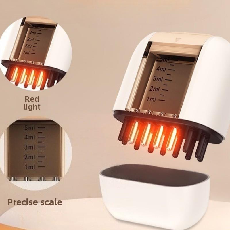 EMS Microcurrent Scalp Applicator Liquid Comb Massage Comb Essential Oil Liquid Guiding Scalp Massager Red Light Therapy
