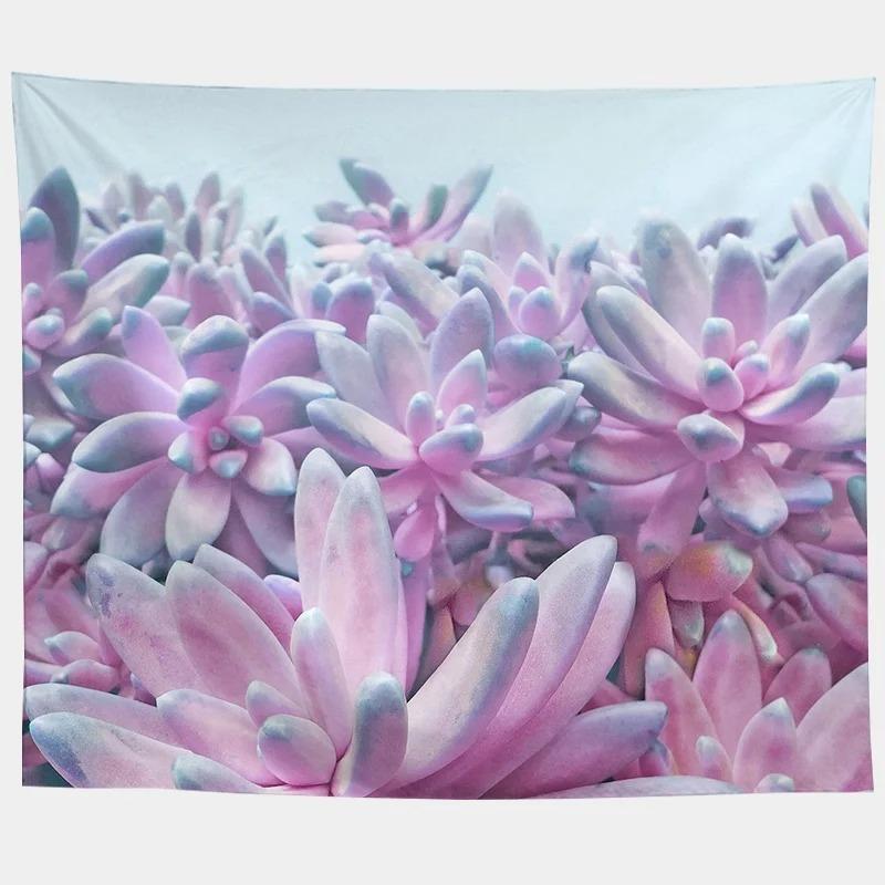 Desert Cactus Succulent Plant Pattern Tapestry Office Living Room Tapestry Home Wall Decoration Tapestry