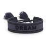 Handmade European Style Embroidered Love Bracelet with Tassels for Girls