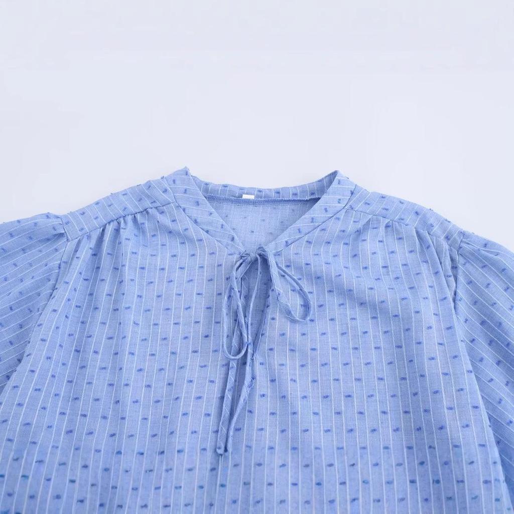 Primăvara 2025 Top versatil cu mânecă lungă pentru femei, stil european și american la modă