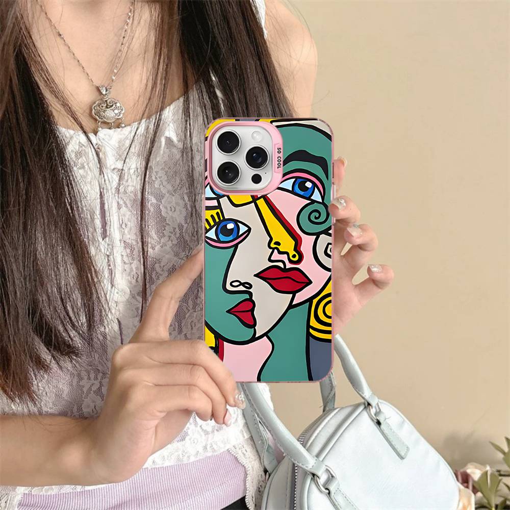 Picasso Abstract Art Phone Case For IPhone 16 15 14 13 12 11 Pro Max 17 Plus Colorful Cover