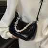 Premium Pearl Chain Underarm Bag Women's Niche Fashion Versatile Simple Style Messenger Bag