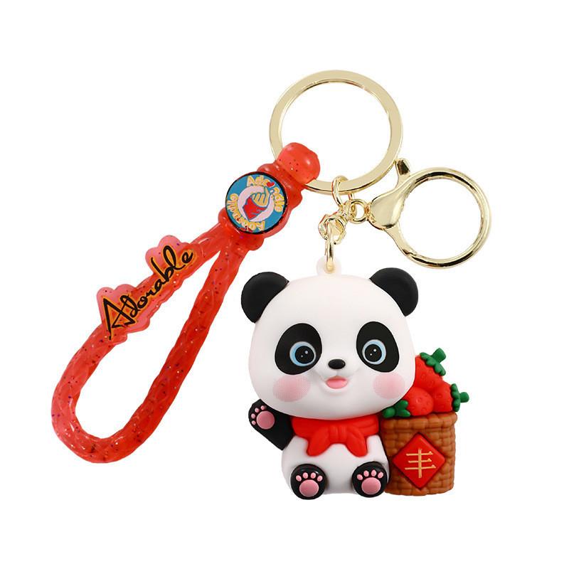 Adorable Cartoon Harvest Panda Keychain Perfect For Couples' Backpacks Or Small Gifts