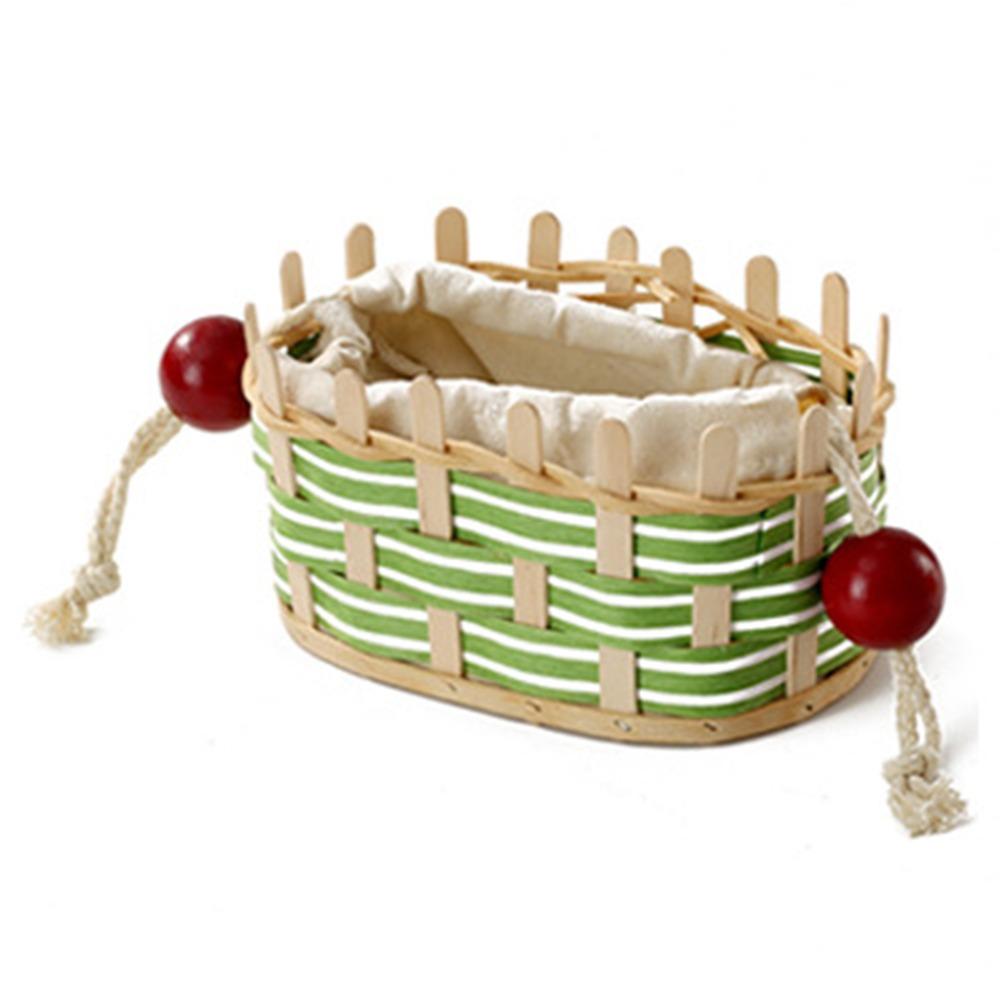 Cloth Liner Desktop Weaving Basket Hand Woven Tissue Storage Box Napkin Dispenser  Office