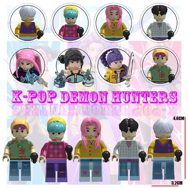New Kpop Demon Hunters Building Blocks - Rumi Assembly Model Doll, Mini Action Figure Toy for Kids & Collection