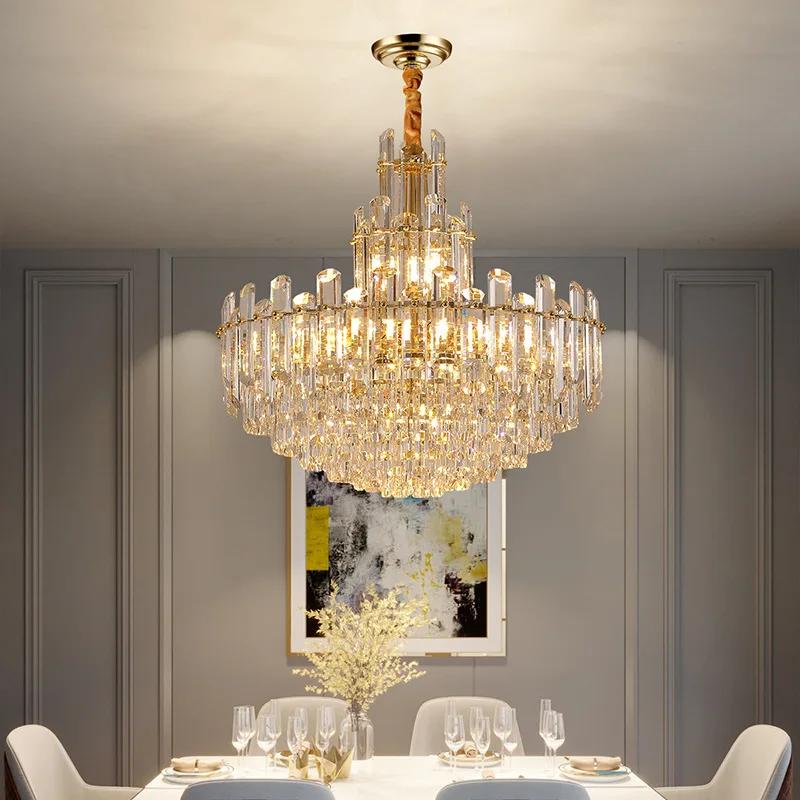 Luxury LED Ceiling Chandeliers Hanging Lamps Light Fixture Lustre Decorative Home Appliance for Dining Room