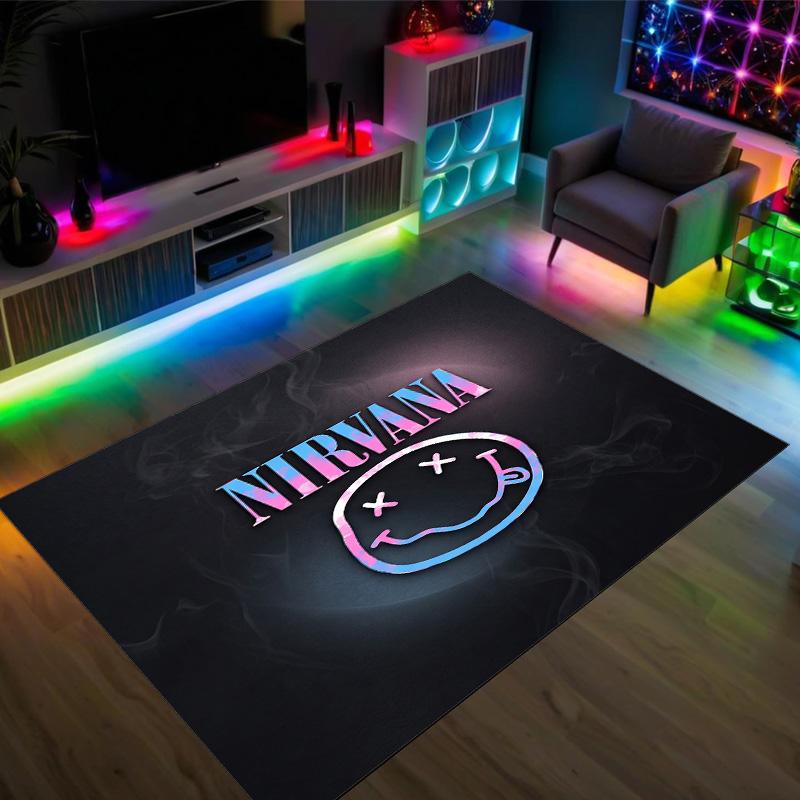 Nirvana Design Crystal Velvet Carpet Cozy Non?Slip Printed Rug For Bedroom Living Room Entrance