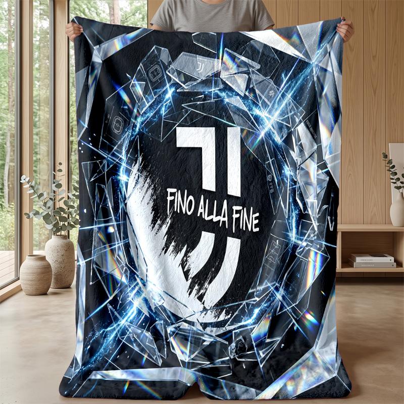 Juventus FC Themen-Decke Weiche Flanell-Decke Plüsch-Überwurf Gemütliche Sofa-Bett-Decke für Wohnkultur