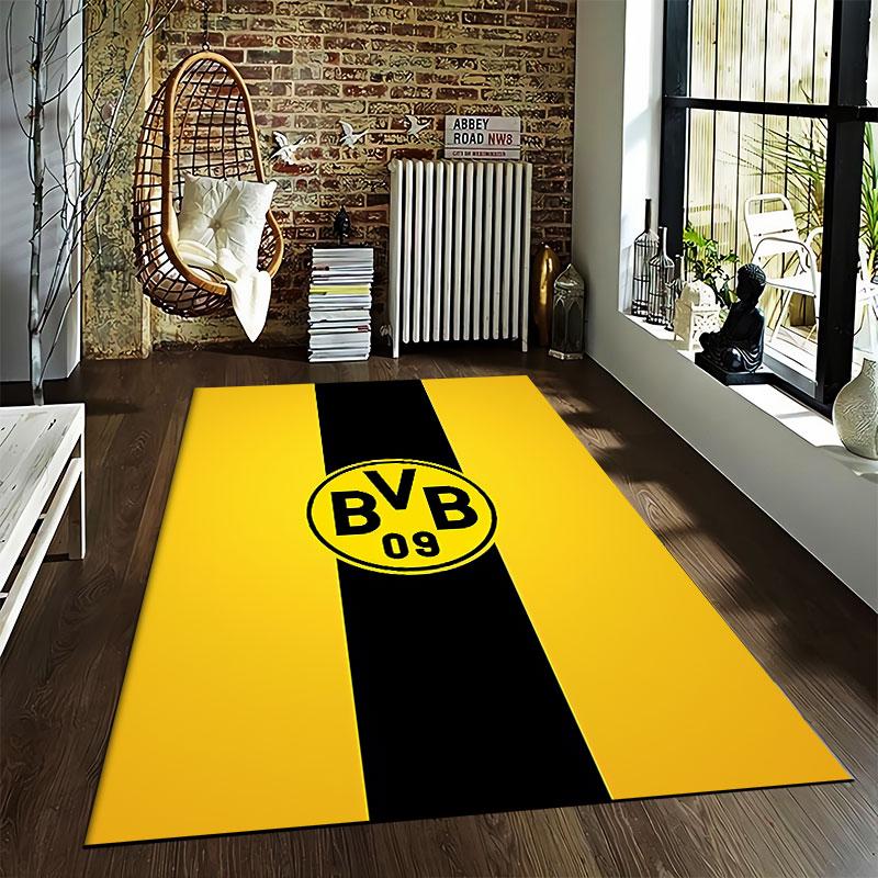 Yellow Black BVB Logo Carpet suitable as a non-slip mat for the living room or bedroom sofa