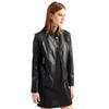 Veste en cuir pour femme, mode tempérament col montant, veste en cuir PU pour femme, manteau en cuir pour femme