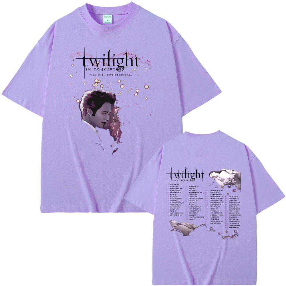 Trička Twilight in Concert Robert Pattinson Bella a Edward Cullen Grafické tričko Pánské Dámské Ležérní Bavlněná Vintage trička