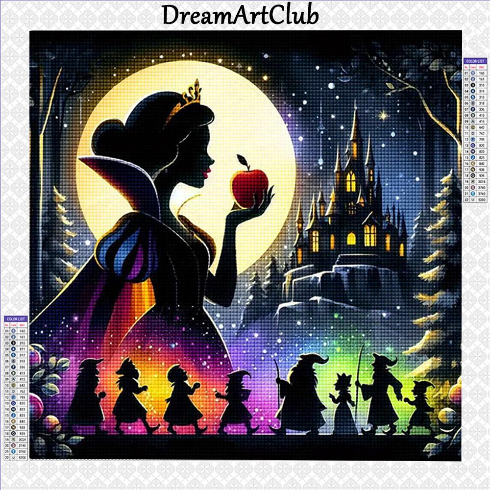 Disney Diamond Painting Princess Silhouette Diamond Embroidery Cartoon Mosaic Art Picture Cross Stitch Kits Home Decor