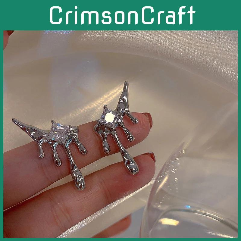 Earrings Teardrop Elegant Asymmetric Creative Geometric Design Women For