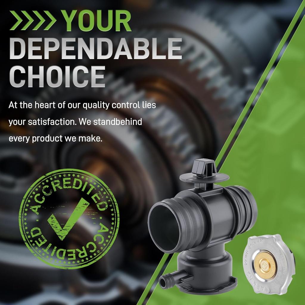 55116901AA Radiator Coolant Filler Neck Radiator Hose Connector With Engine Radiator Cap Compatible With Chrysler Sebring Compatible With Dodge