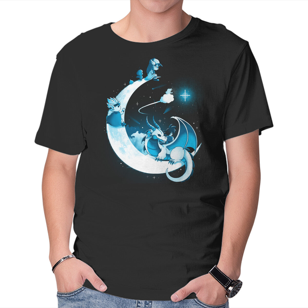 Unisex Crew Neck T-Shirt Goodbye Master Graphic Short Sleeve Casual Tee M