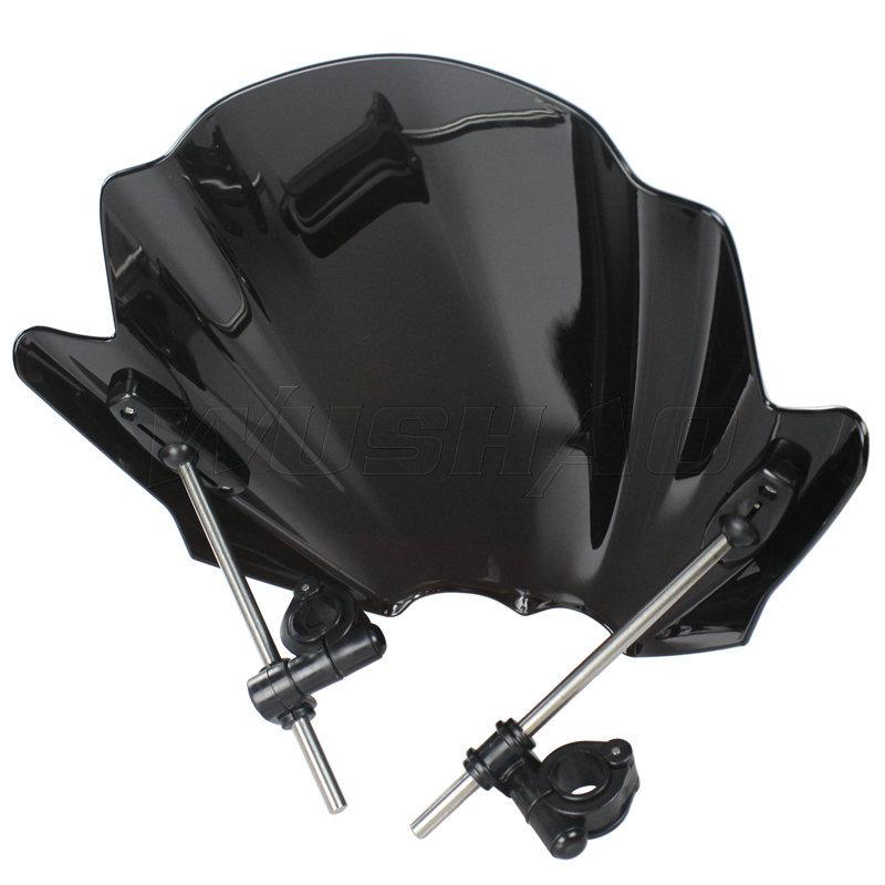 Motorcycle Street Bike Windshield WindScreen For 2008-2014 2015 Honda CB1000R CB300F CB500F CB500X 08 09 10 11 12 13 14 15 Black