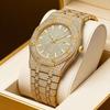 Men Watches Fashion Simple Diamond Luxury Date Quartz Watch Silver Montre Homme Reloj Hombre