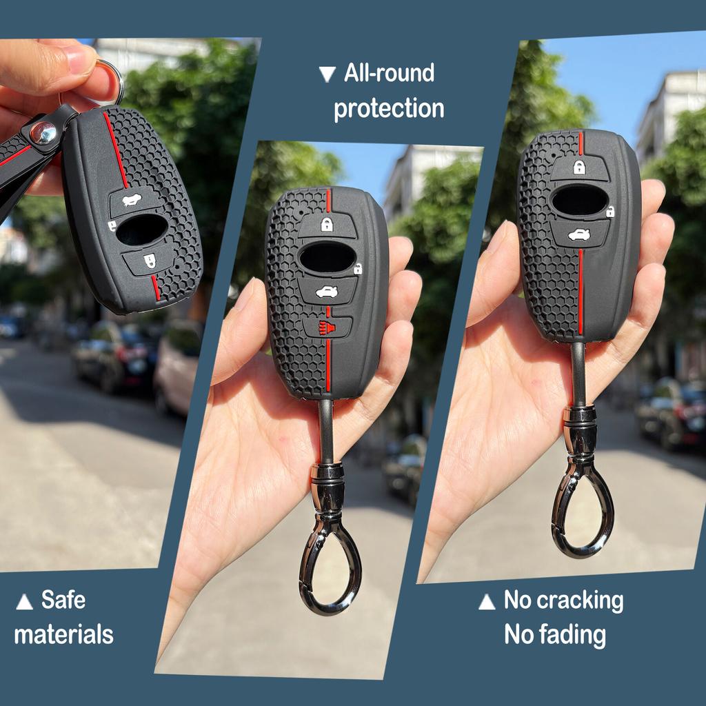 Weiche Schlüsseltasche Für Subaru Forester Sk9 Forester Xv Brz Sv Legacy 3/4 Tasten Halter Schlüsselanhänger Zubehör Auto Schlüsselkappen