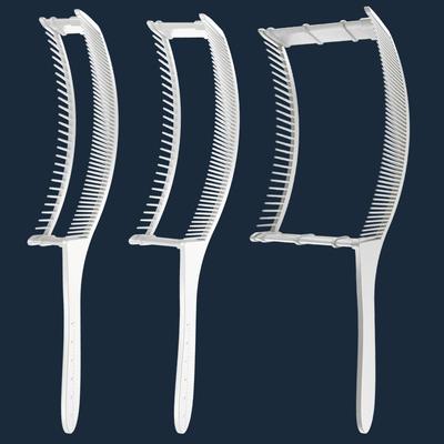 Neuer gebogener Positionierungskamm, hitzebeständiger Haarschneide- und Mischkamm für professionelle Friseursalon-Werkzeuge