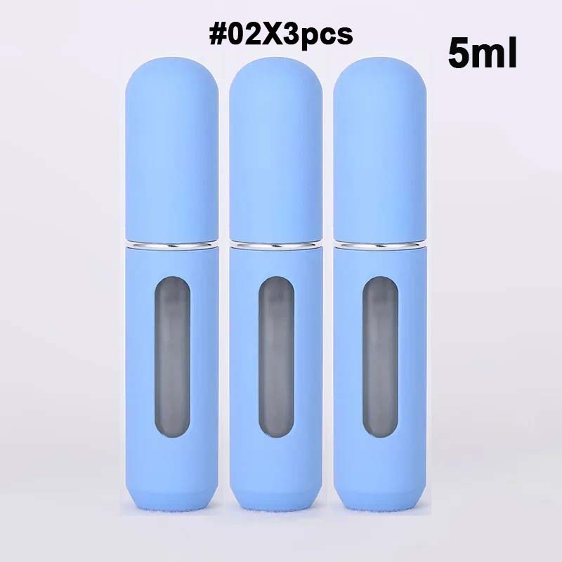 1/3/6Pcs Candy Color Mini 5ML Perfume Bottle Refillable Press Type Cosmetic Spray Bottle Portable Travel Spray Bottle For Unisex
