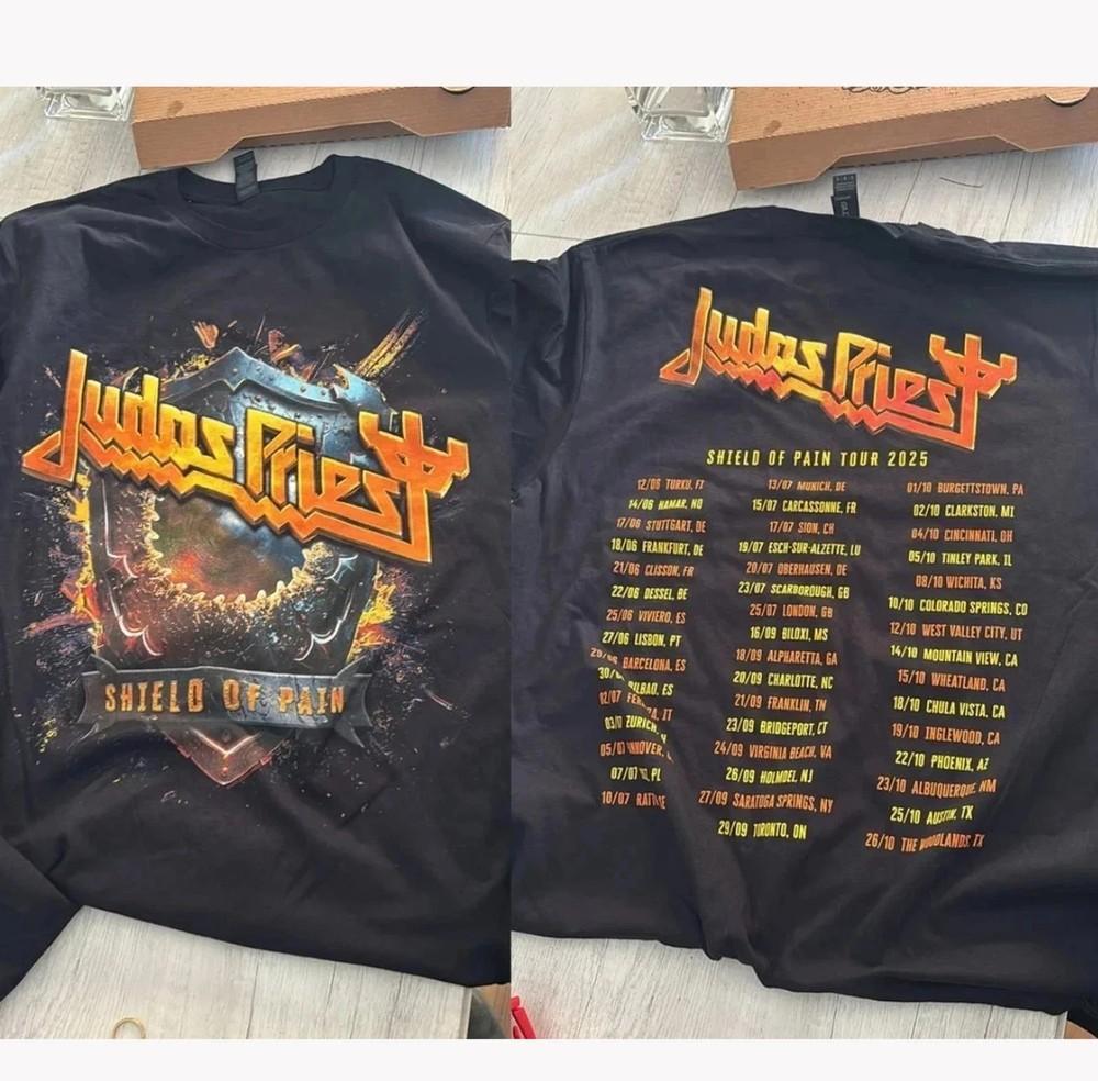 

Judas Priest Shield of Pain Tour 2025 Merch T-shirt 3XL