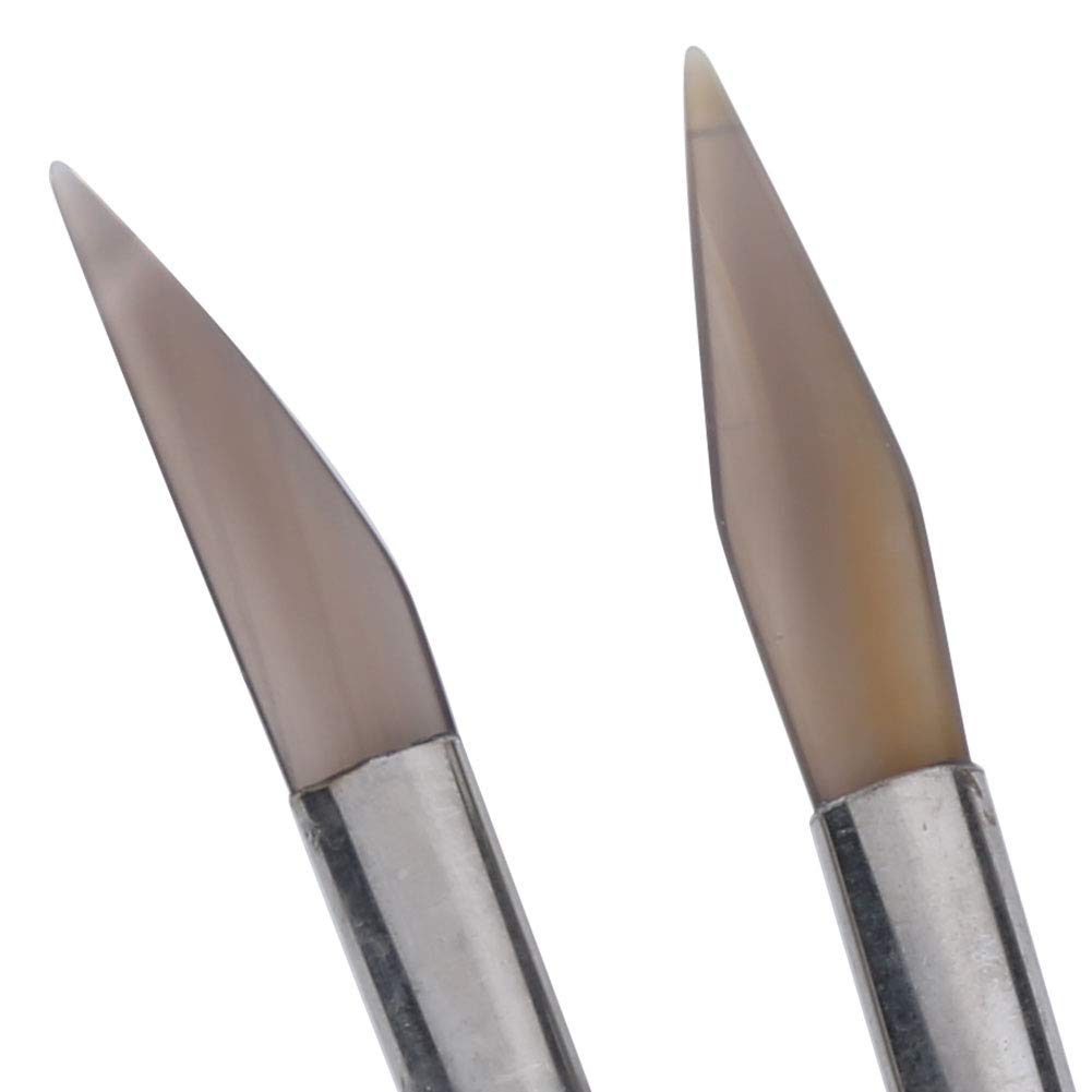 Edged Agate Burnisher, Bezel Closing Agate Burnisher, Convenient Polishing Safe Different Shapes for Gold Platinum Jewelry Sterling Silver