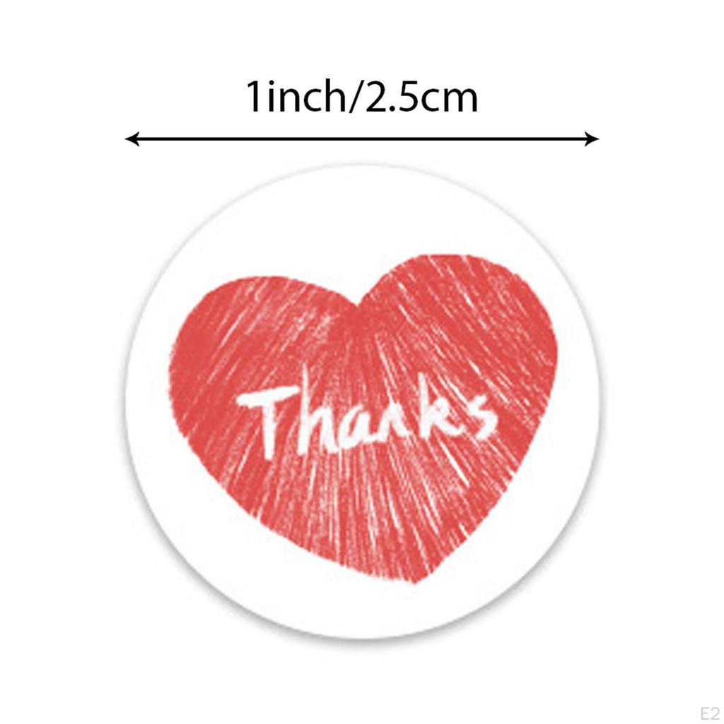 500Pcs Heart Stickers Roll Love Home 2.5cm Seal Sticker Paper Label for Envelopes