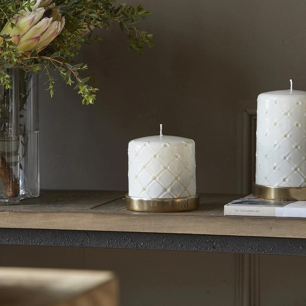 Świeca Biała Rm Pillar Wys. 10Cm Riviera Maison