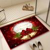 Christmas Gold Bell Non-Slip Floor Mat Front Door Entrance Rug Living Room Bedroom Bathroom Foot Mat Navidad Decorations