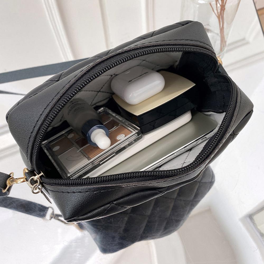 Embroidery Camera Bag  Ladies Bag Christmas New Shoulder Bag Diamond Lattice Crossbody Bag Fashion Bags Female Shoulder bag