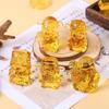 Creativity Good Luck Five Gods of Wealth Statue God of Wealth Decoration Desktop Jewelry Crystal Ornament Five Fu God of Wealth