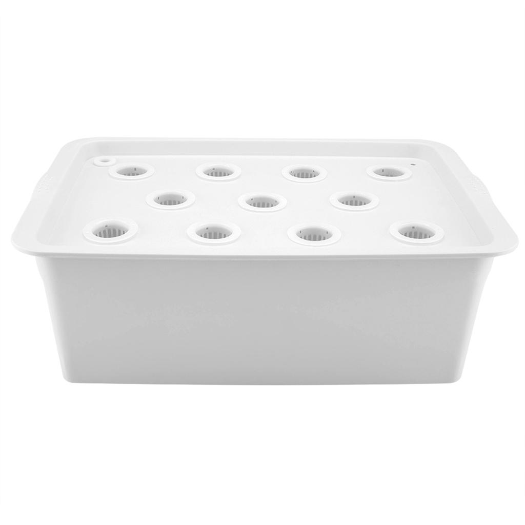 11 Löcher Hydroponisches System Pflanzen Anbauen Blume Wasser Erdlose Kultur Box (Weiß, )