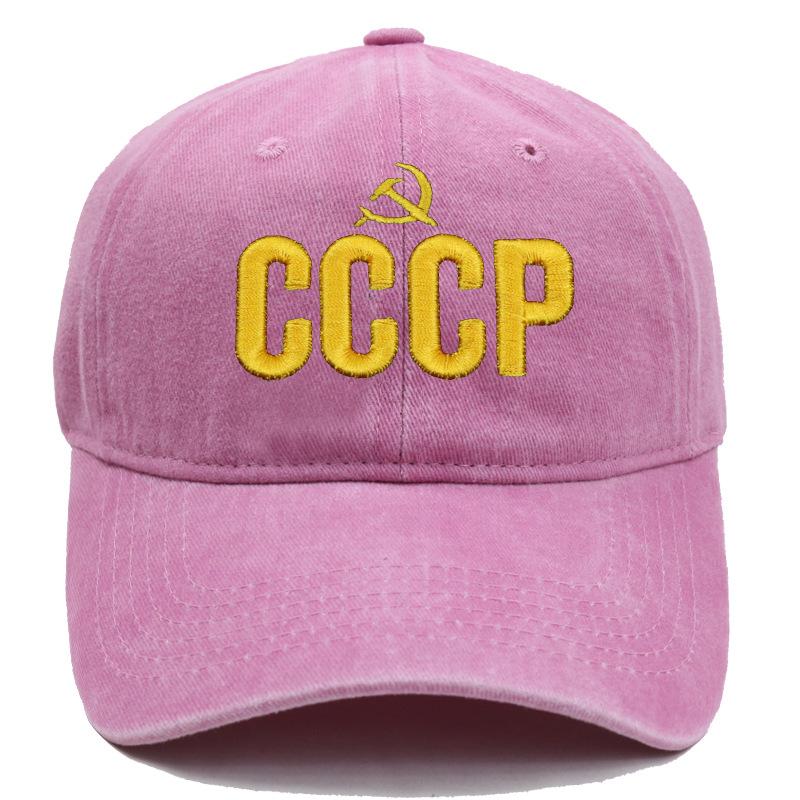 " Cccp Ussr Russian Hot Sale Style Baseball Cap Unisex Black Red Cotton Snapback Cap With Embroidery High Quality Garros Dad Hat