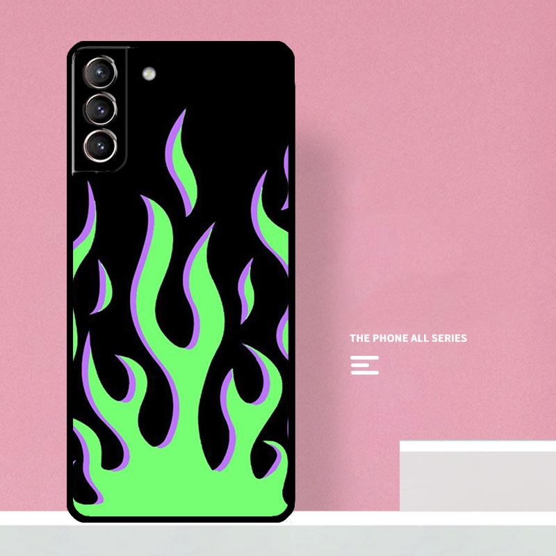 Blue Red Flame Fire Phone Case For Samsung Galaxy S26 S23 Ultra S20 S21 S22 S24 S25 Plus S10 S25 FE Cover Coque
