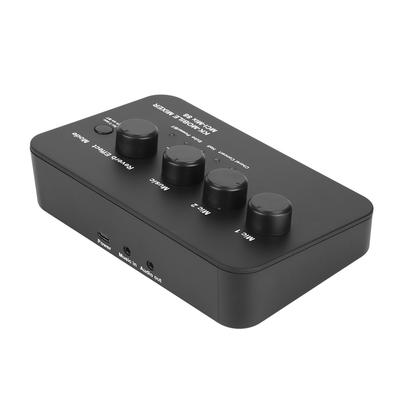 Portable Karaoke Microphone Mixer AUX IN/OUT BT Connection Dual Mic Inputs Digital Audio Mixer for DJ Sound Home Party & Theater
