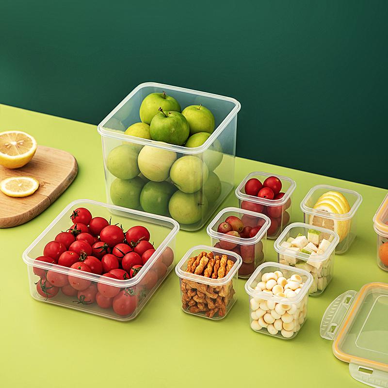 Multifunctional PP Plastic Food Container Preservative Crisper Picnic Kitchen Refrigerator Storage Box for Travel Factory