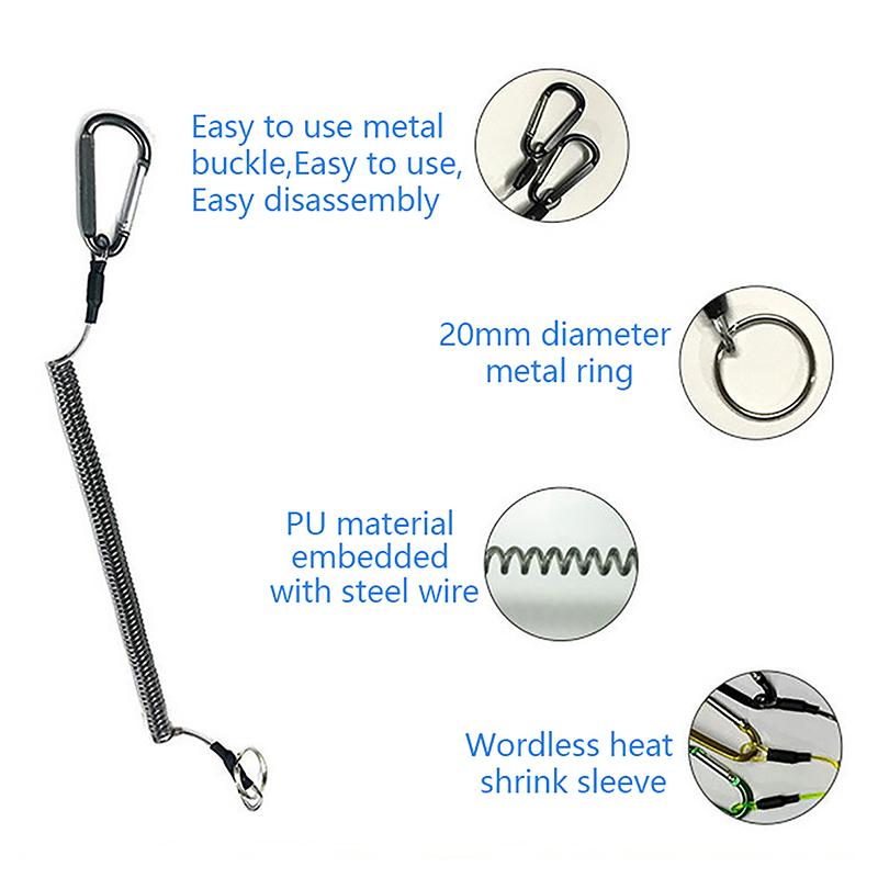 Steel Wire Mountaineering Buckle Anti-Lost Rope Luya Pliers Fishing Gear Rod Rope