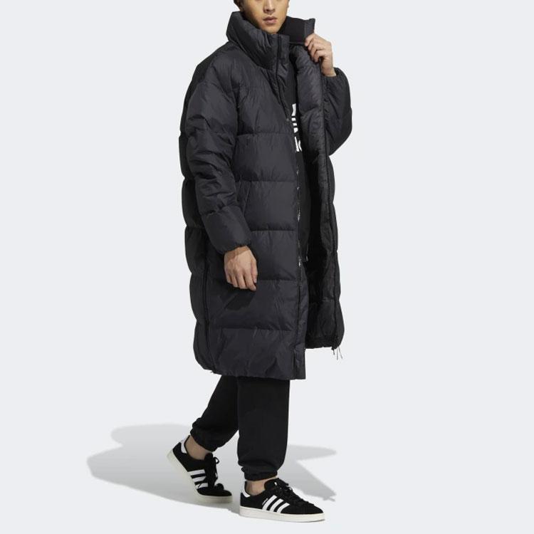 Adidas Originals Long Heavy Fill Down Jacket With Detachable Hood Men Outerwear Black H58055